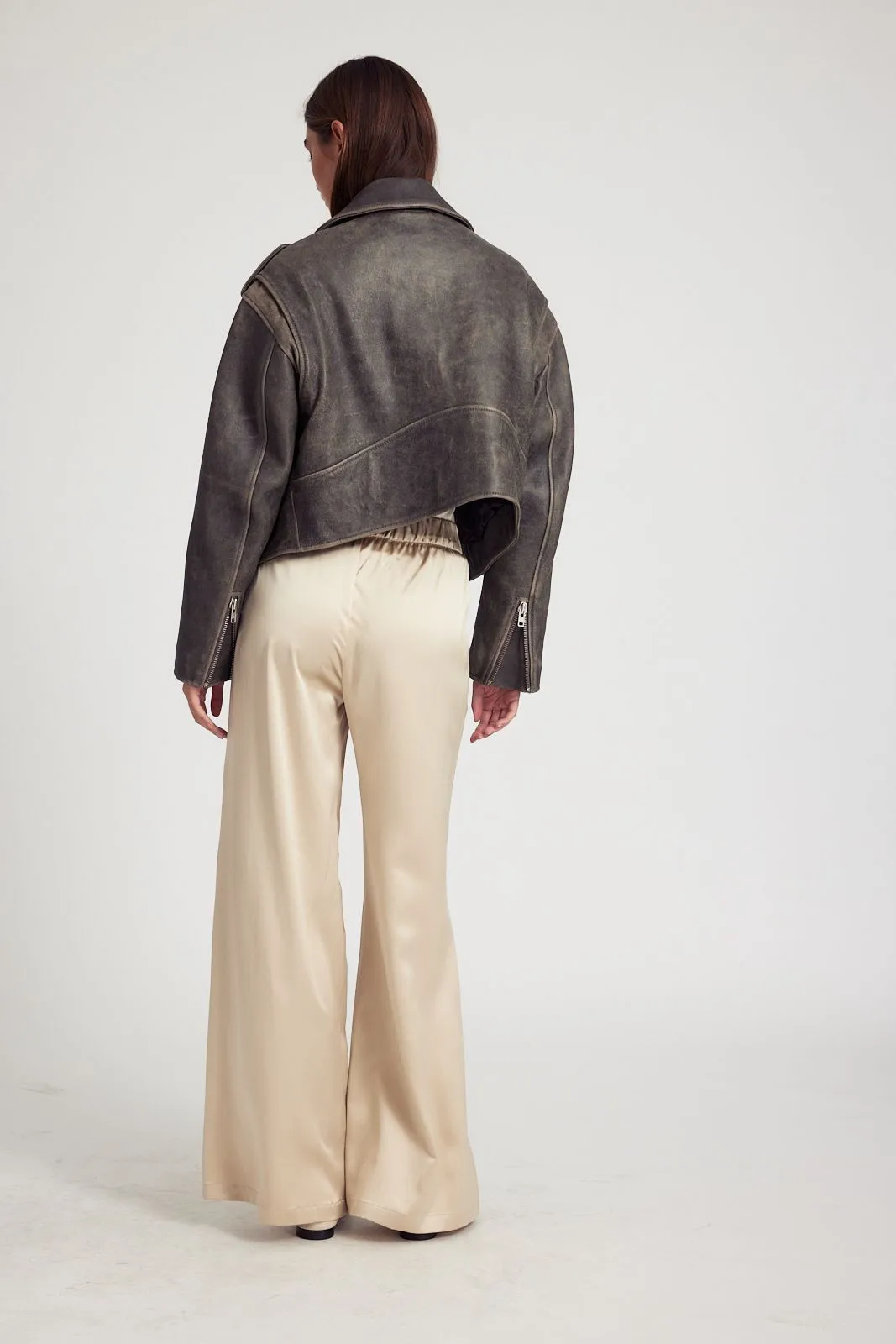 Sand Silk Wide Leg Pintuck Pants sold by SPRWMN product image thumbnail 4