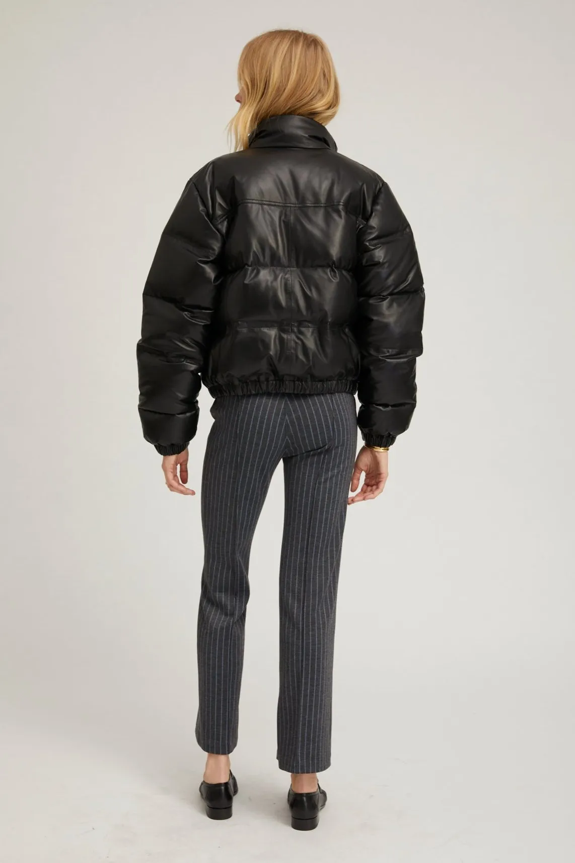 Black Leather Puffer sold by SPRWMN product image thumbnail 5