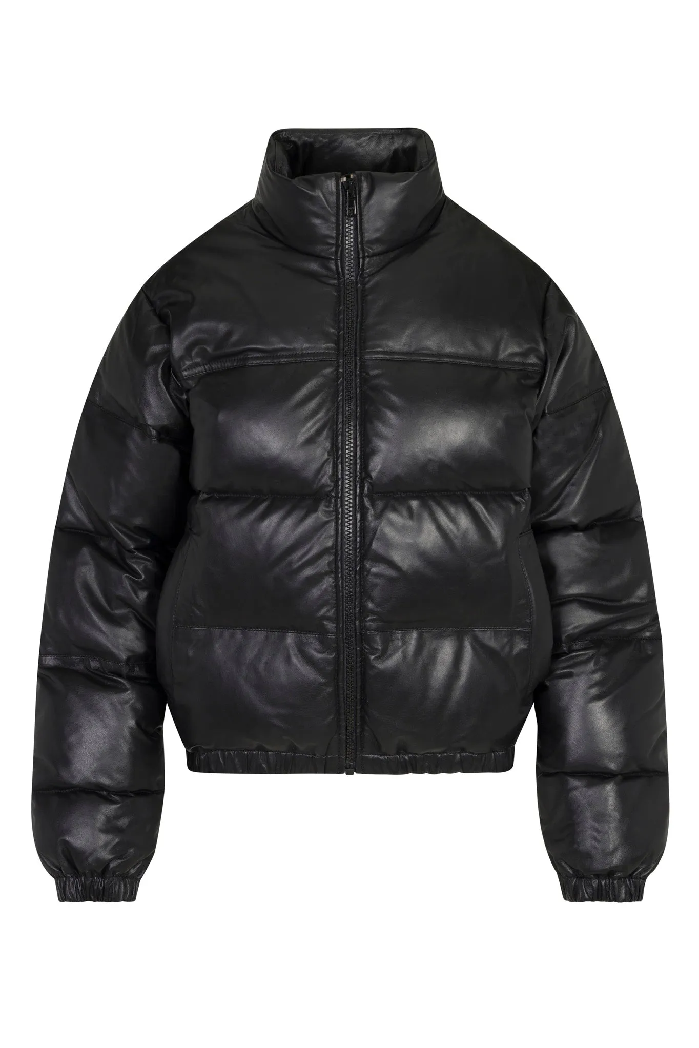 Black Leather Puffer sold by SPRWMN product image thumbnail 2