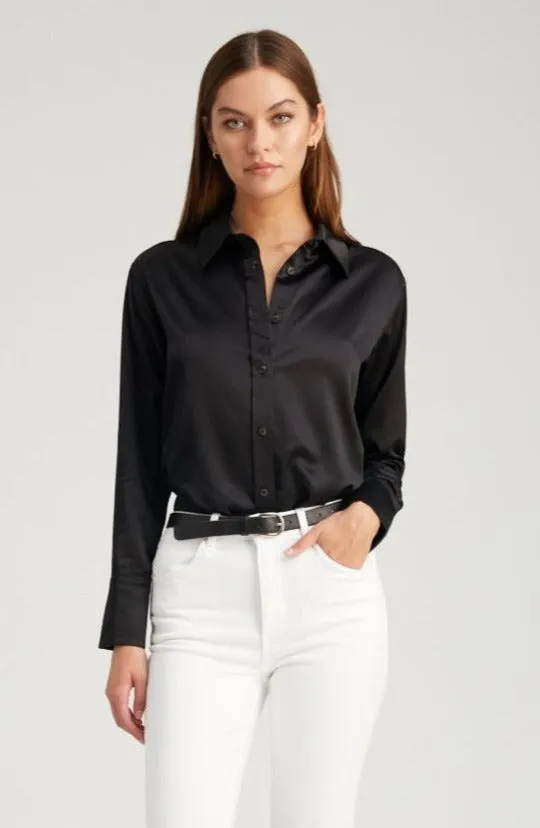 Black Silk Slim Button Down sold by SPRWMN