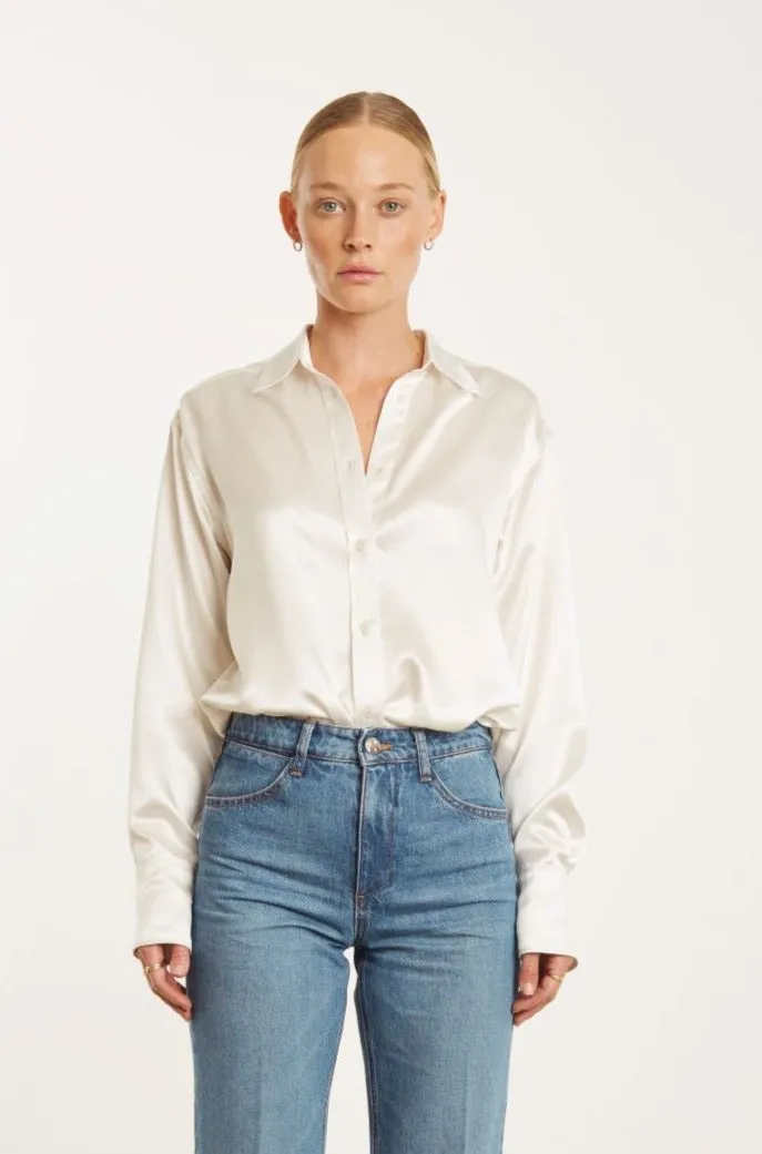 White Silk Slim Button Down sold by SPRWMN product image thumbnail 5