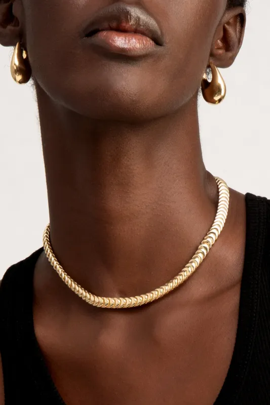 Crescent Yellow Gold Necklace made by SPRWMN