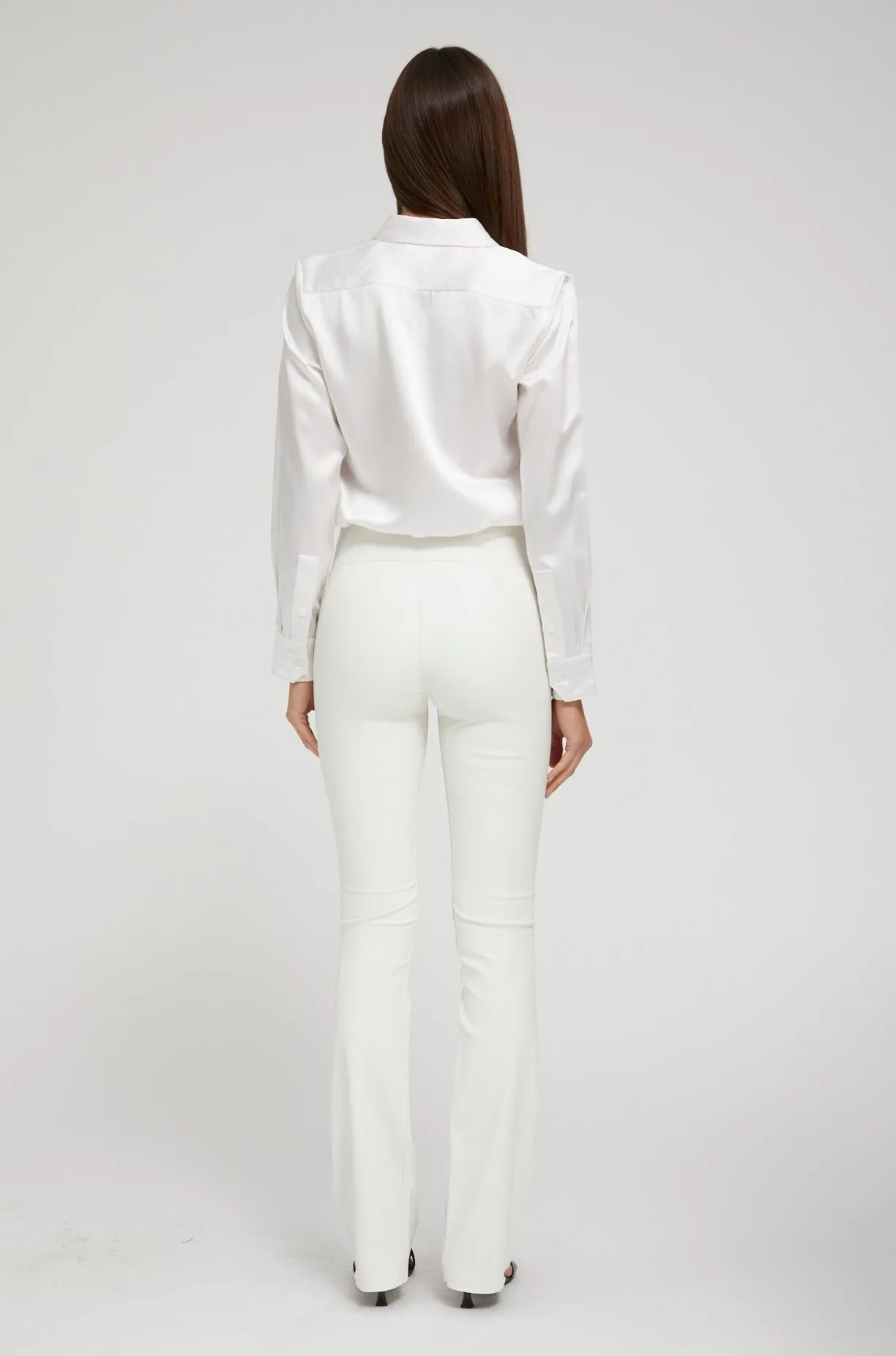 White Leather Micro Flare sold by SPRWMN product image thumbnail 4