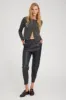 Navy Leather Joggers sold by SPRWMN