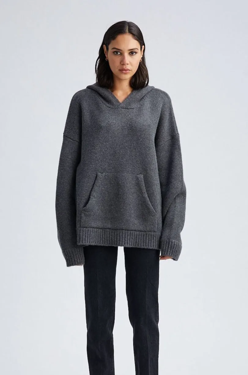 Charcoal Heavy Cashmere Oversized Hoodie sold by SPRWMN