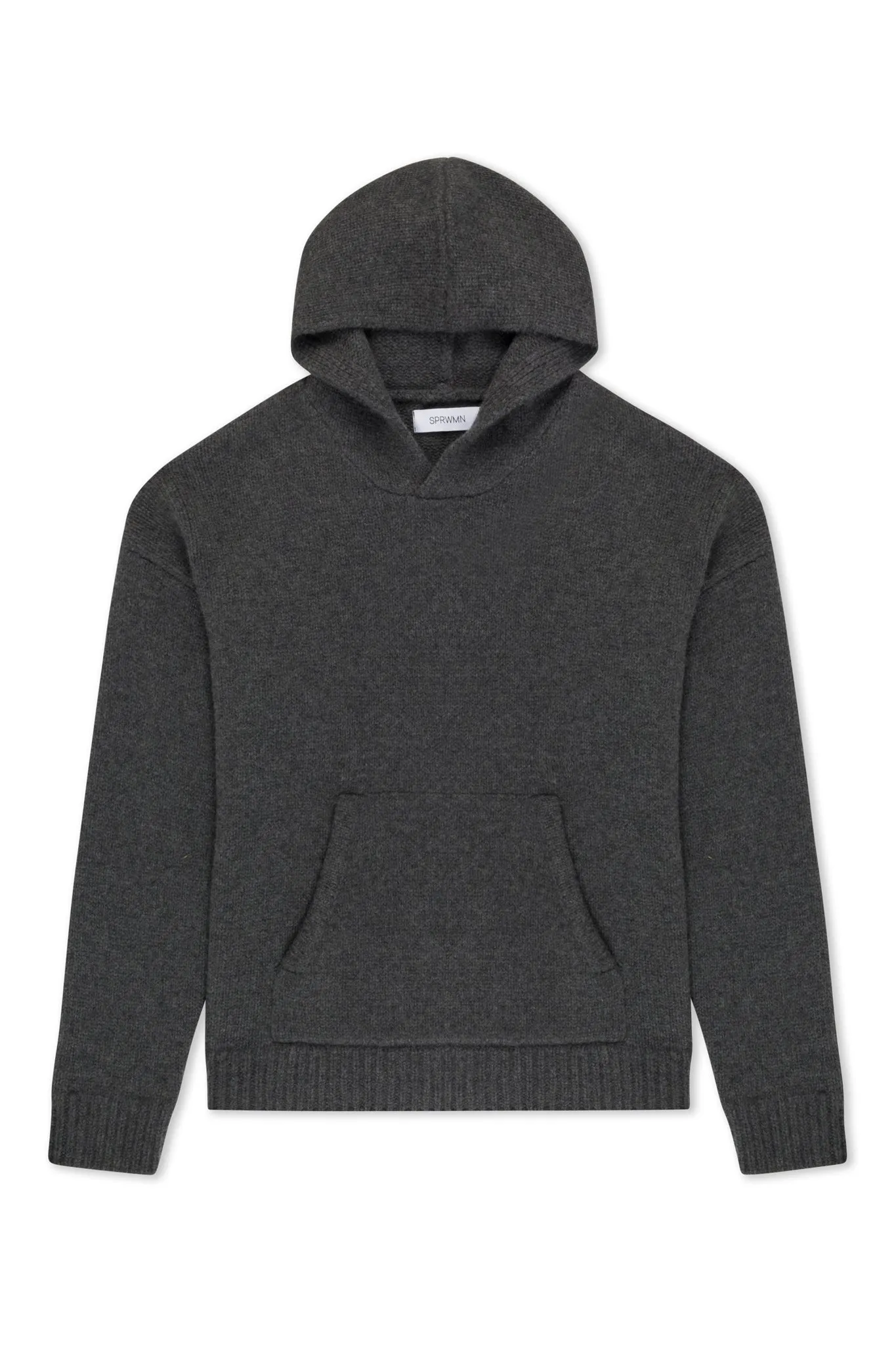 Charcoal Heavy Cashmere Oversized Hoodie sold by SPRWMN product image thumbnail 2