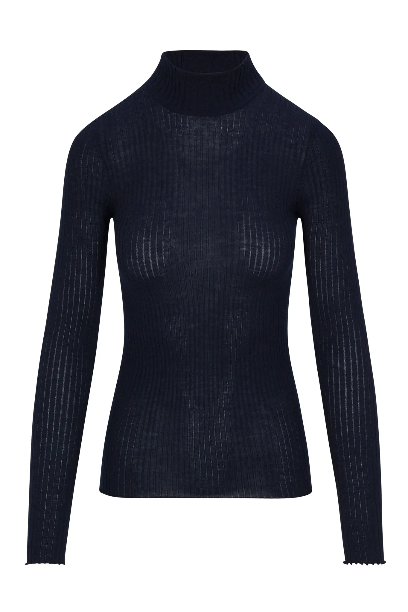Navy Cashmere Mock Neck sold by SPRWMN product image thumbnail 2