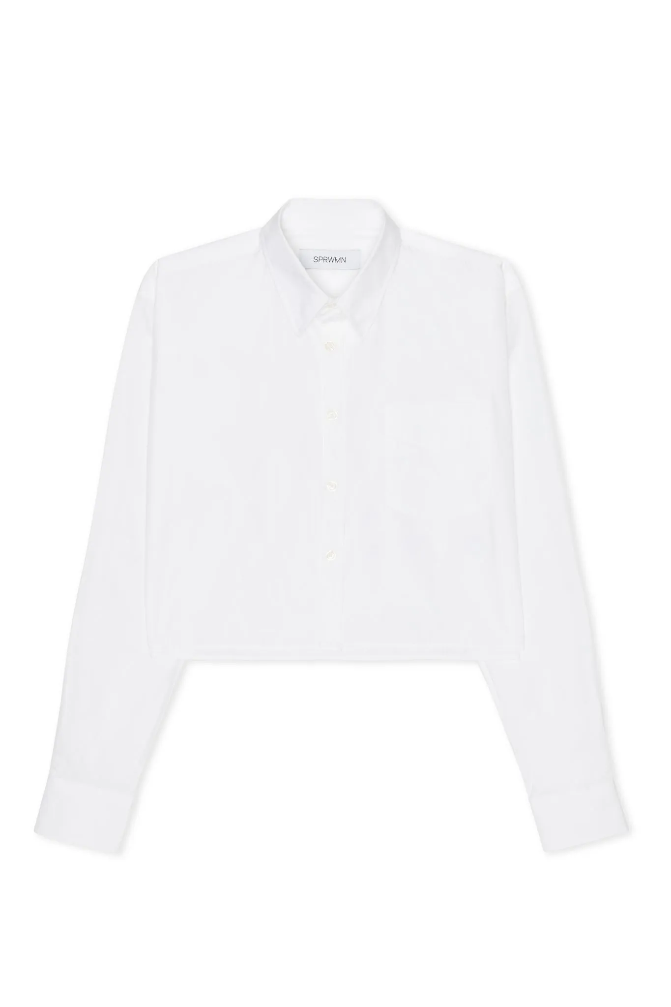 White Cropped Button Down sold by SPRWMN product image thumbnail 2