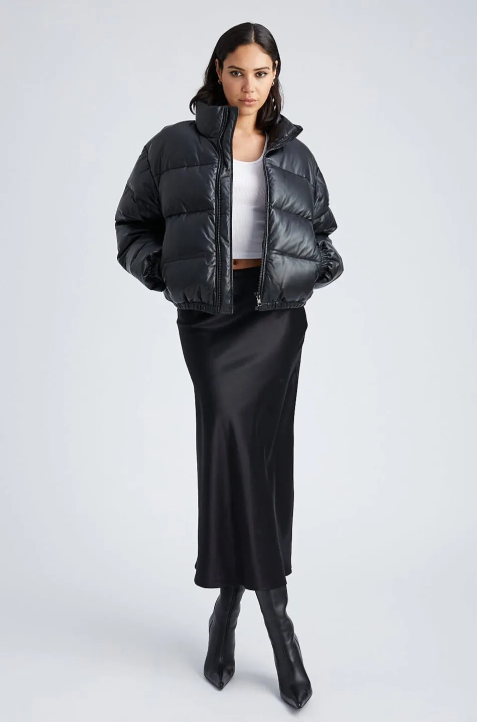 Black Silk Bias Maxi Skirt sold by SPRWMN product image thumbnail 3