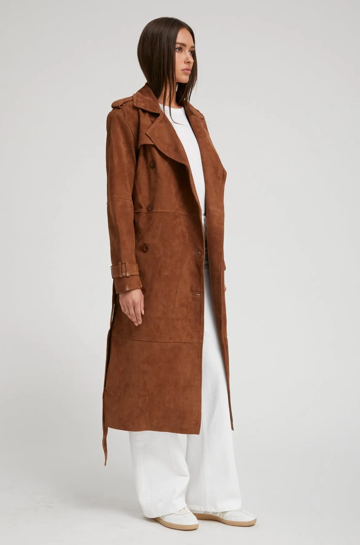 Belle de Jour Suede Trench sold by SPRWMN product image thumbnail 5