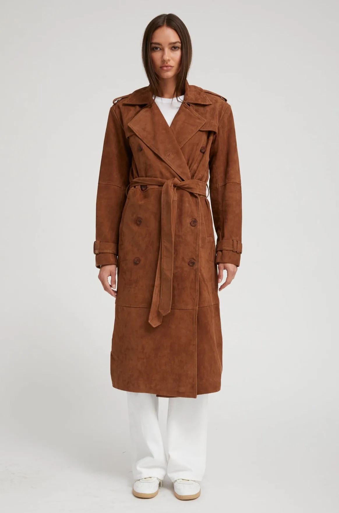 Belle de Jour Suede Trench sold by SPRWMN product image thumbnail 3