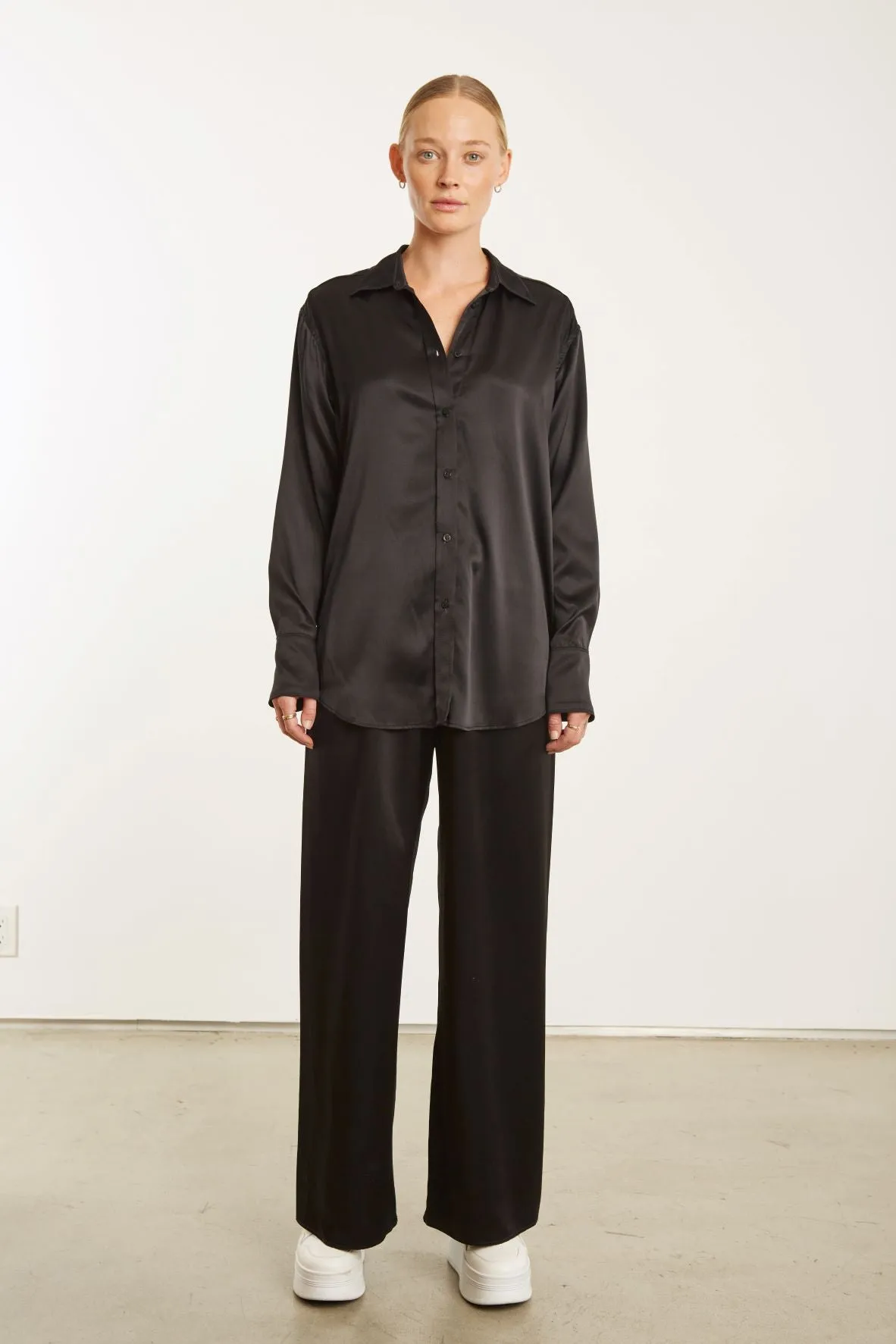 Black Silk Easy Pants sold by SPRWMN product image thumbnail 5