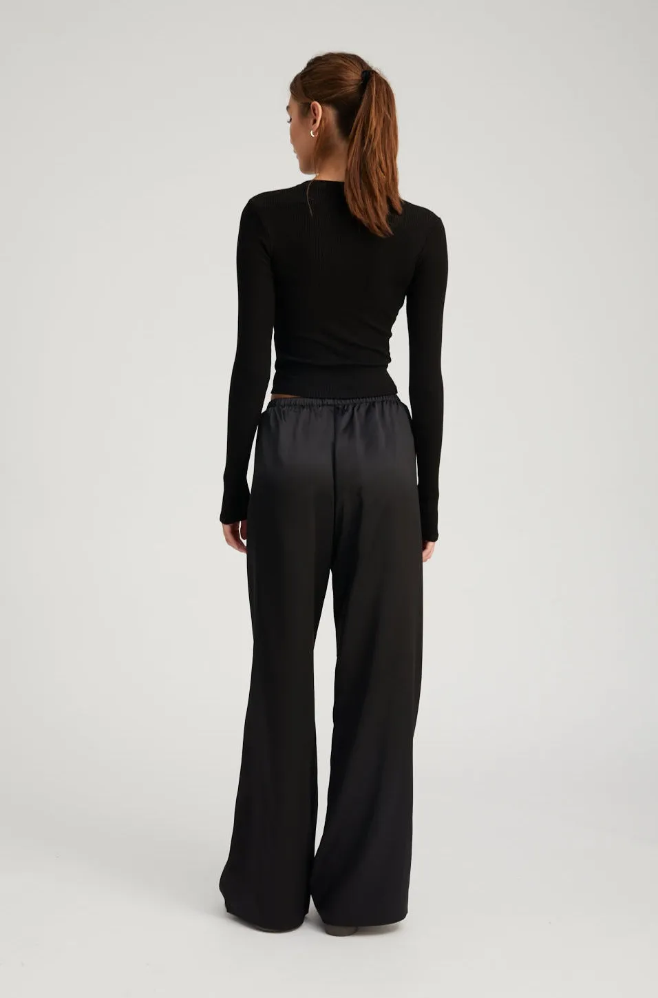 Black Silk Easy Pants sold by SPRWMN product image thumbnail 3