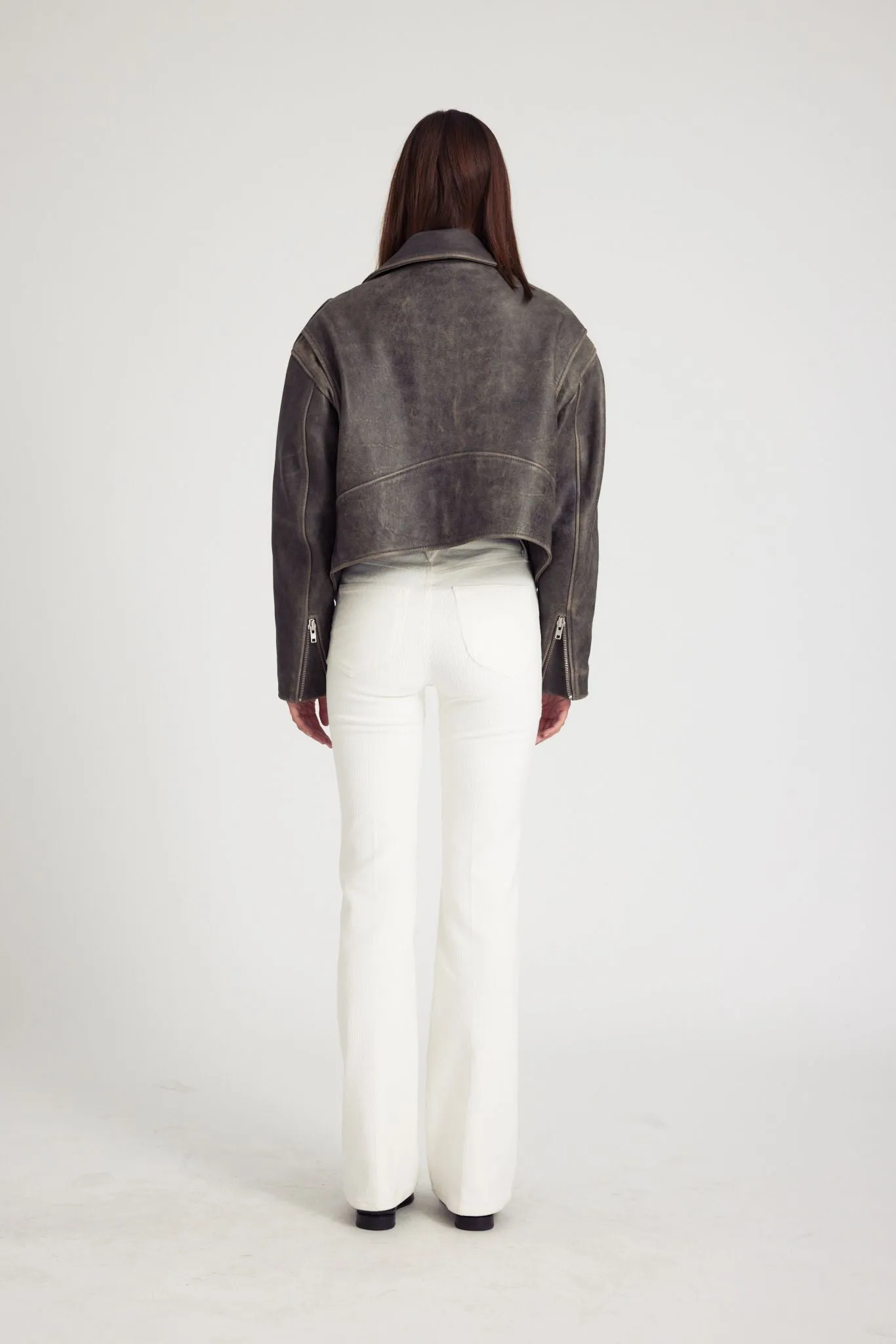 White Corduroy Micro Flare Pants sold by SPRWMN product image thumbnail 3