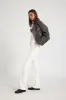 White Corduroy Micro Flare Pants sold by SPRWMN
