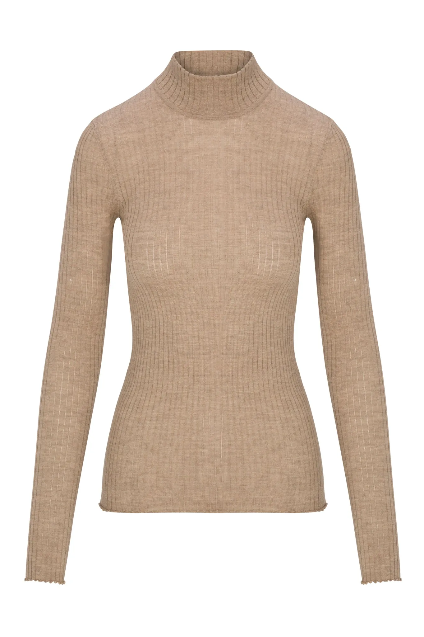 Camel Cashmere Mock Neck sold by SPRWMN product image thumbnail 2