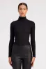 Black Cashmere Mock Neck sold by SPRWMN
