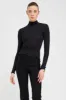 Black Cashmere Mock Neck sold by SPRWMN