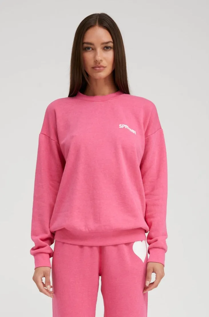 Hot Pink Logo Sweatshirt sold by SPRWMN