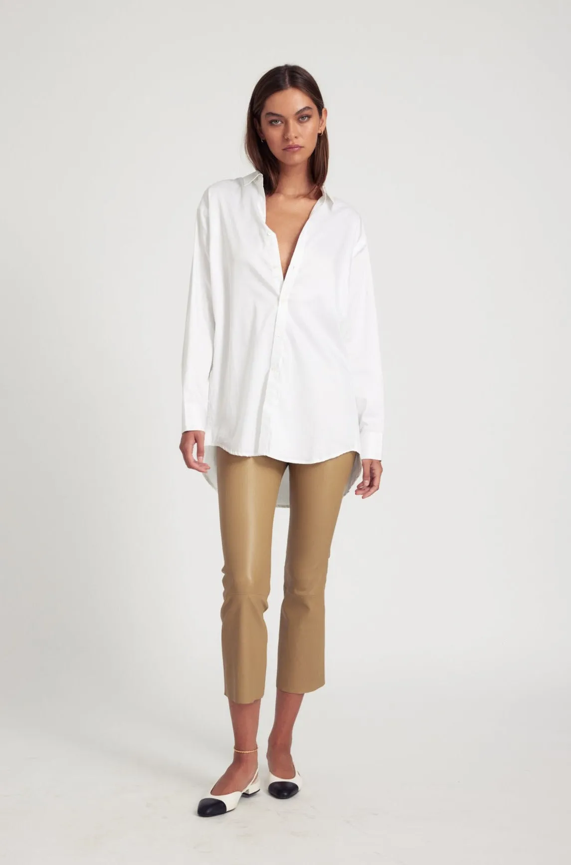 White Poplin Shirt sold by SPRWMN product image thumbnail 2