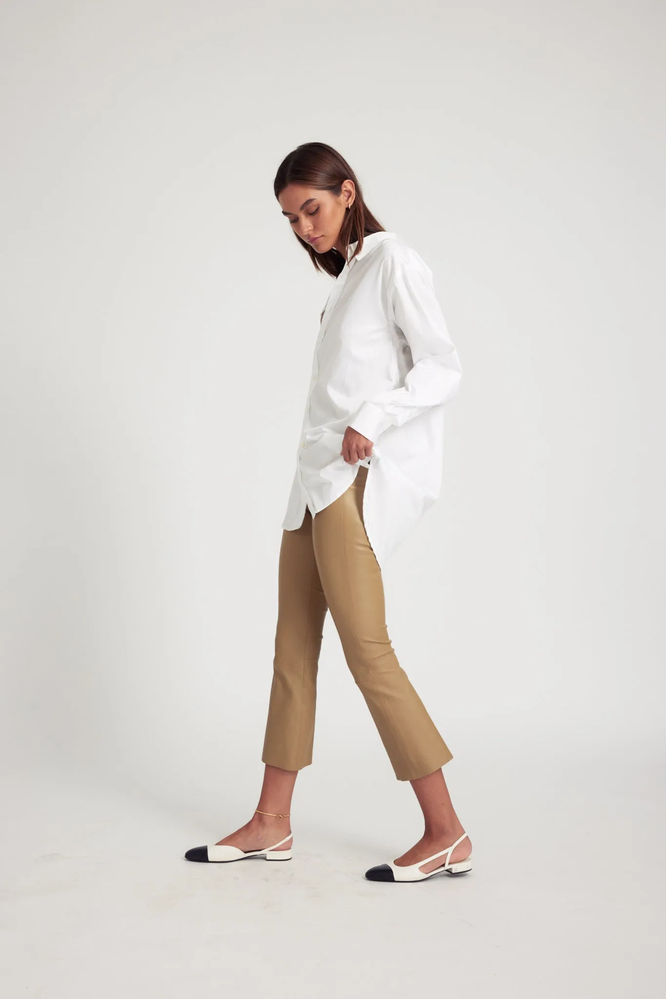 White Poplin Shirt sold by SPRWMN product image thumbnail 4