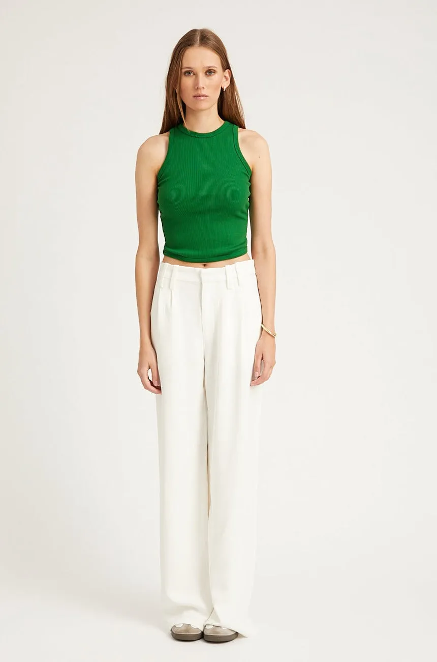 White Crepe Pleated Trousers sold by SPRWMN product image thumbnail 5