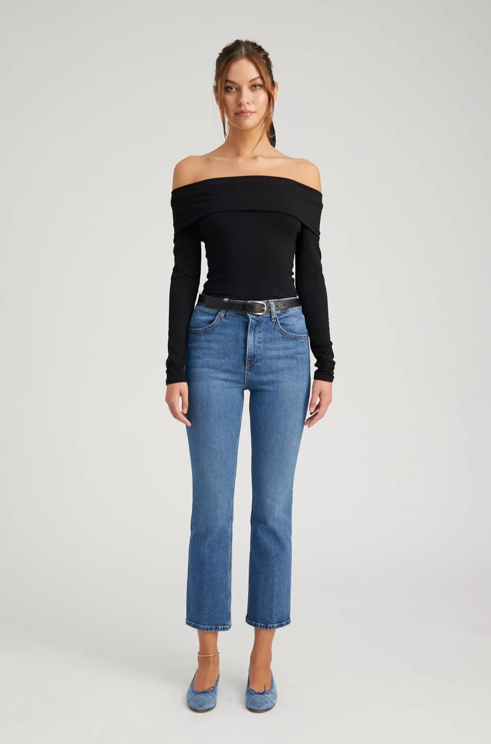 Crop Flare Denim sold by SPRWMN