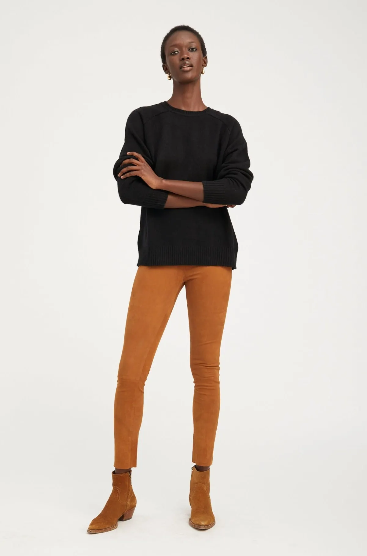 Black Cashmere Boyfriend Sweater sold by SPRWMN product image thumbnail 3