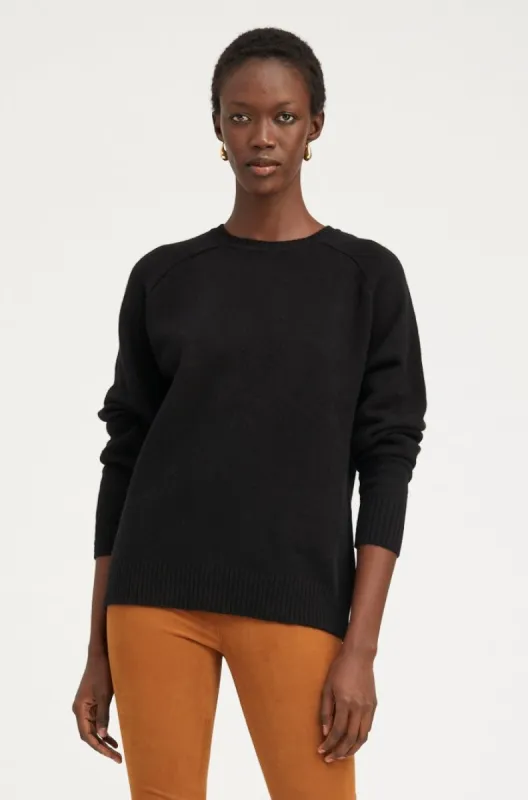 Black Cashmere Boyfriend Sweater sold by SPRWMN