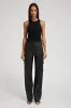 Black Leather Cargo Trousers sold by SPRWMN