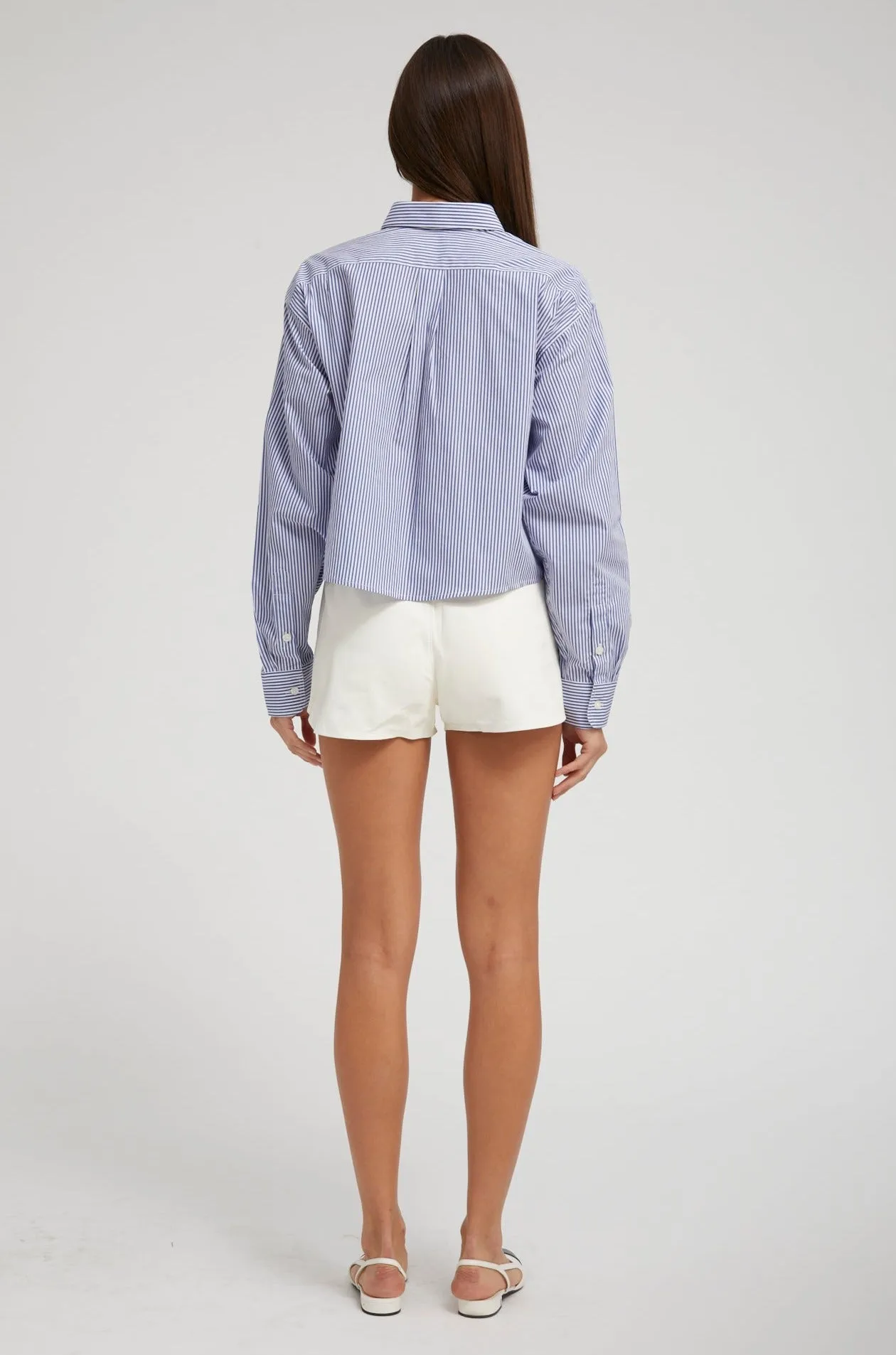 White Leather Slip Shorts sold by SPRWMN product image thumbnail 4