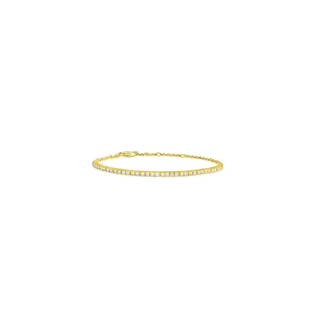 Yellow Gold Diamond Tennis Bracelet sold by SPRWMN