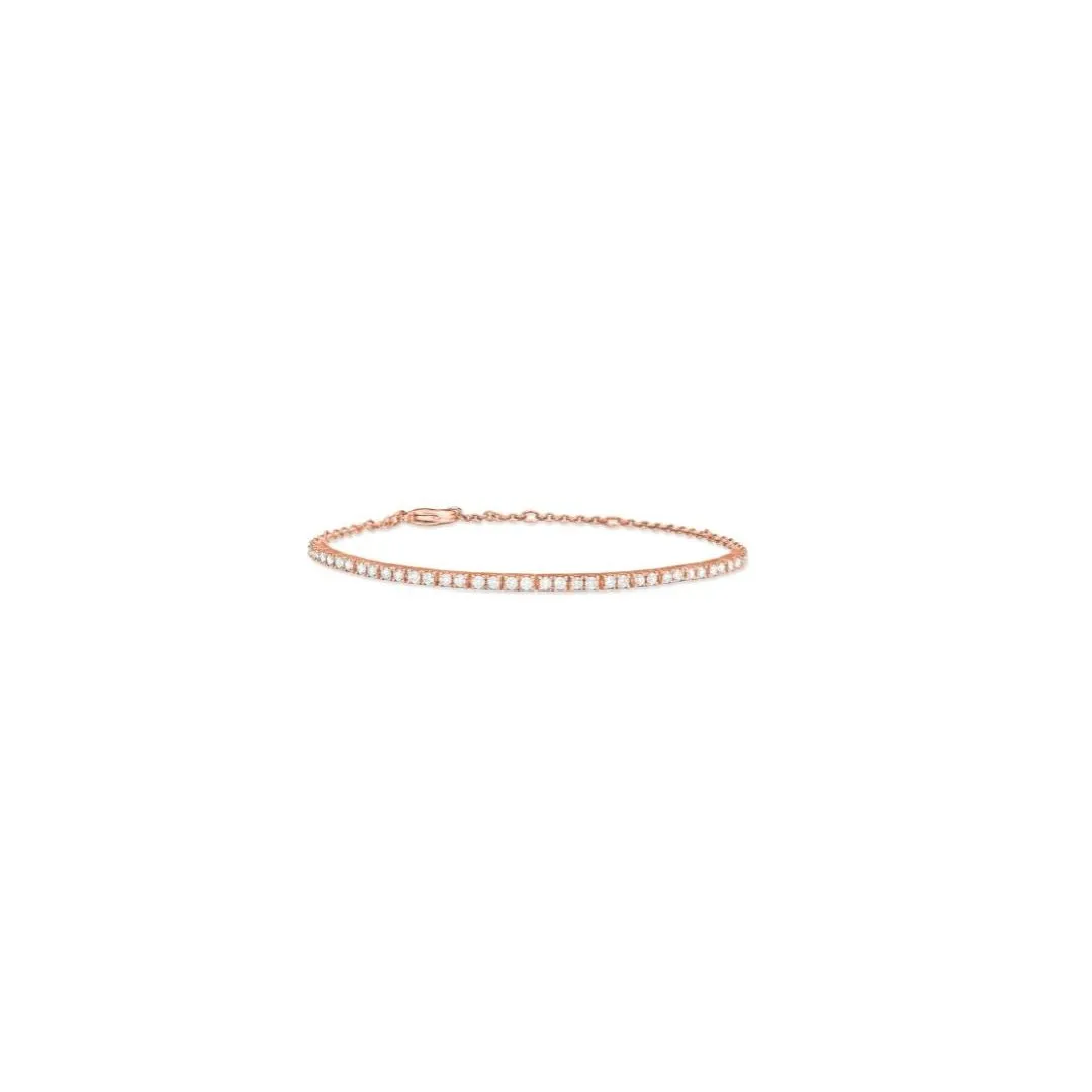 Rose Gold Diamond Tennis Bracelet sold by SPRWMN