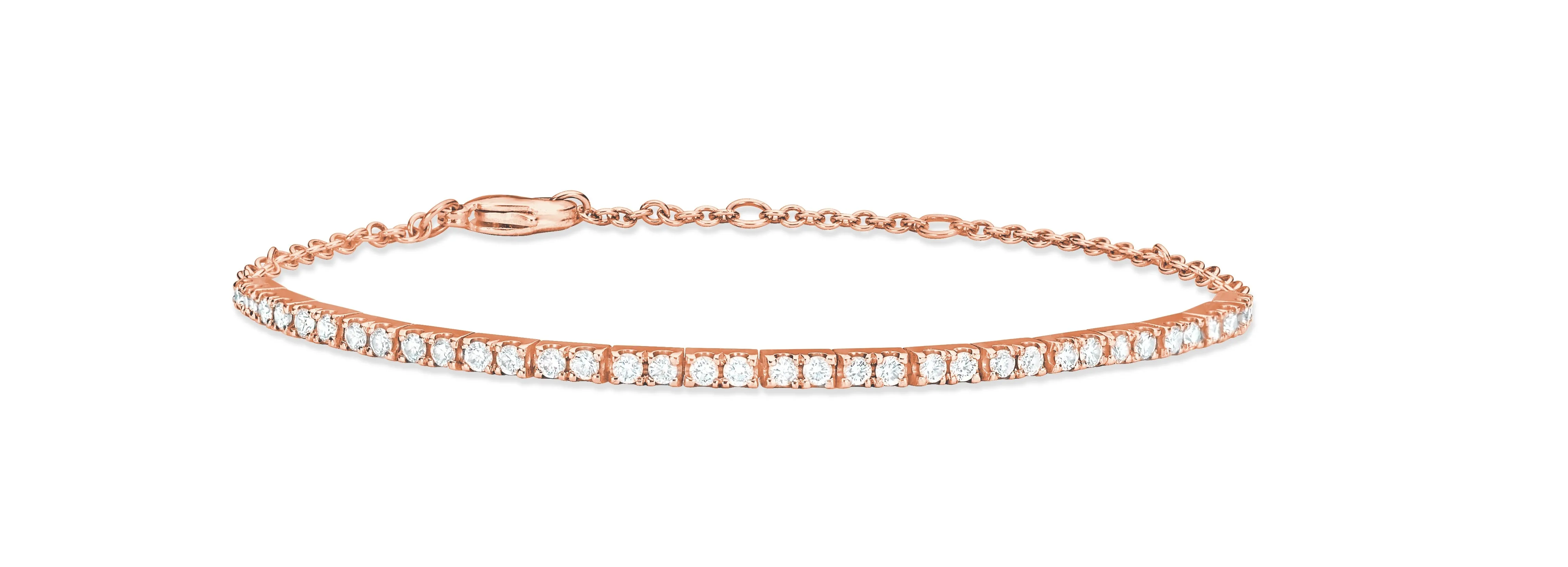 Rose Gold Diamond Tennis Bracelet sold by SPRWMN product image thumbnail 2