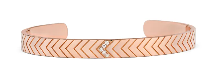 Rose Gold Diamond Chevron Cuff sold by SPRWMN product image thumbnail 2