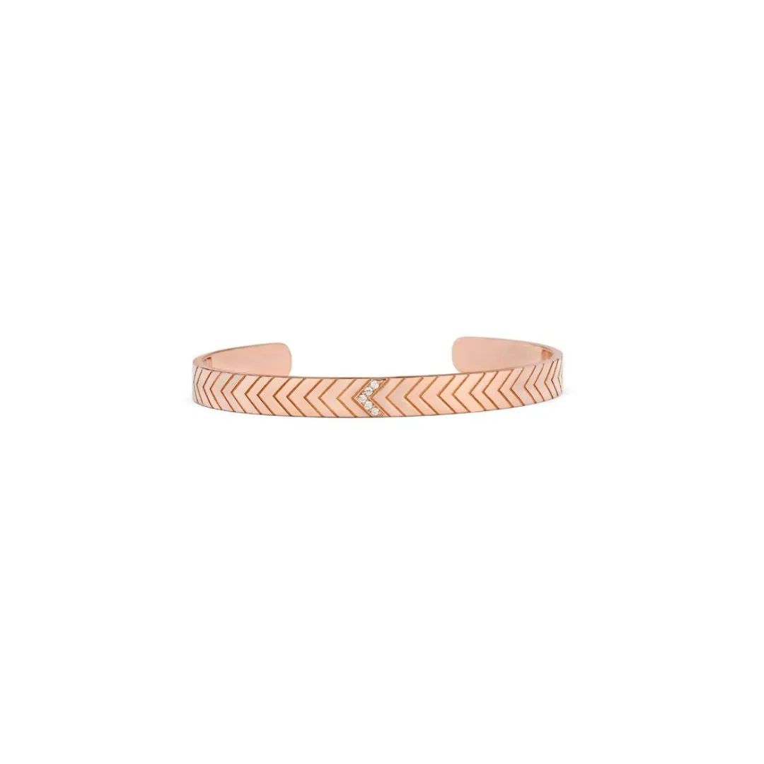 Rose Gold Diamond Chevron Cuff sold by SPRWMN