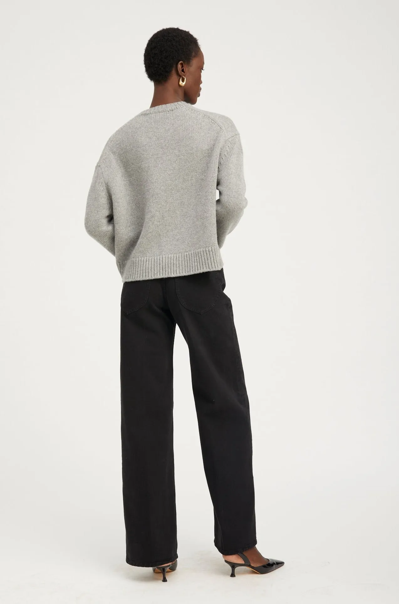 Grey Heavy Cashmere Sweater sold by SPRWMN product image thumbnail 5