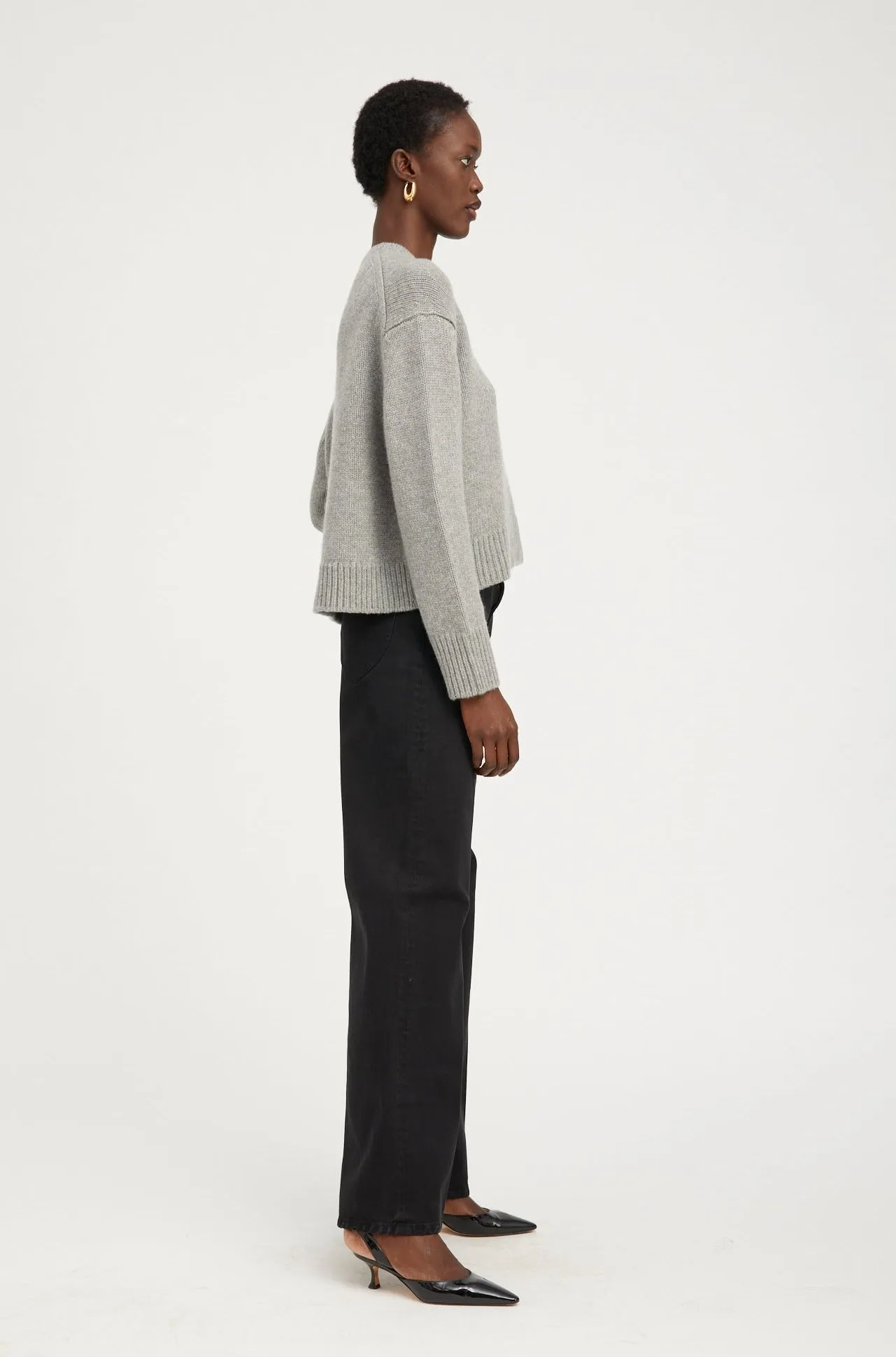 Grey Heavy Cashmere Sweater sold by SPRWMN product image thumbnail 4