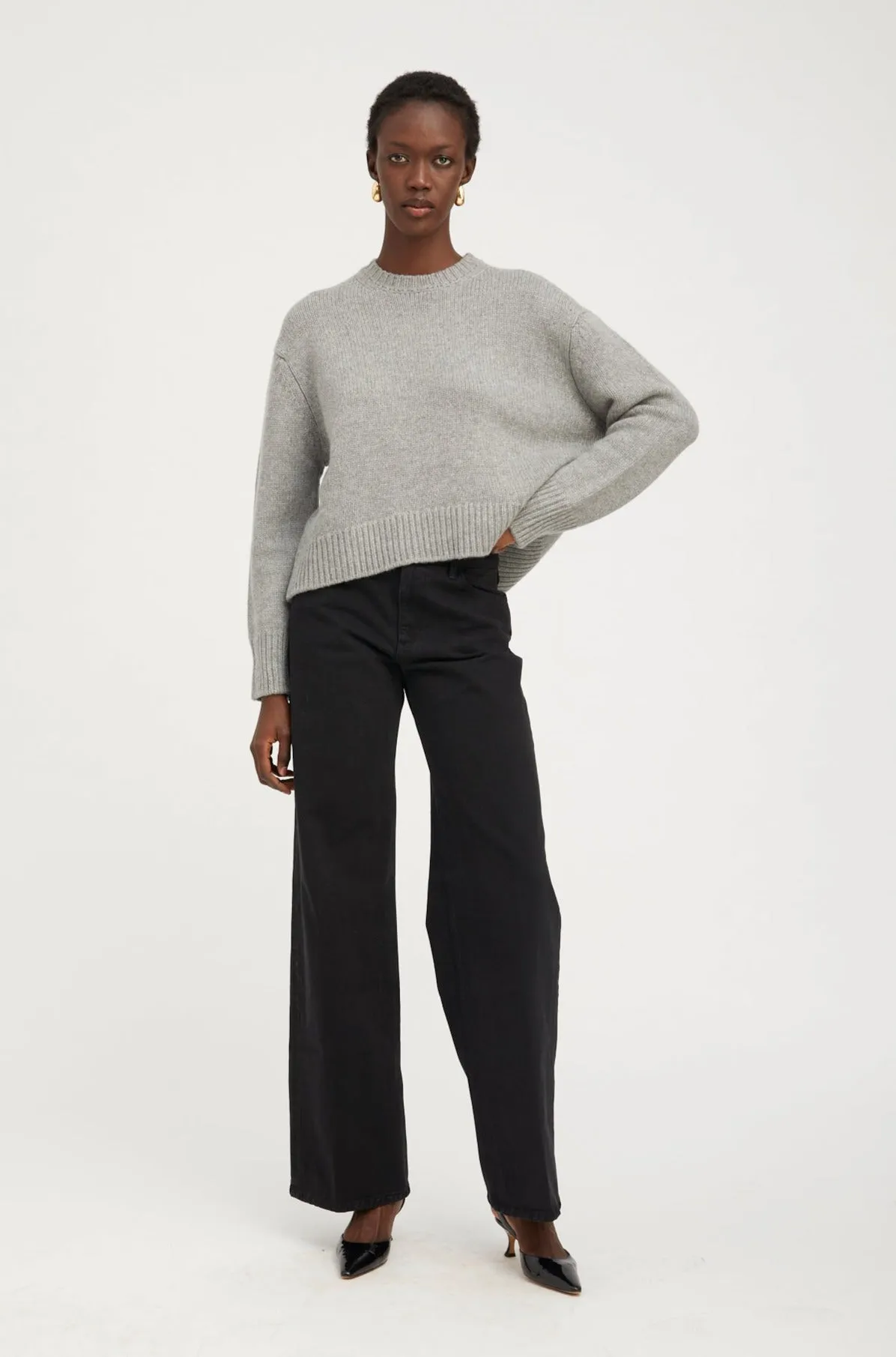 Grey Heavy Cashmere Sweater sold by SPRWMN product image thumbnail 3
