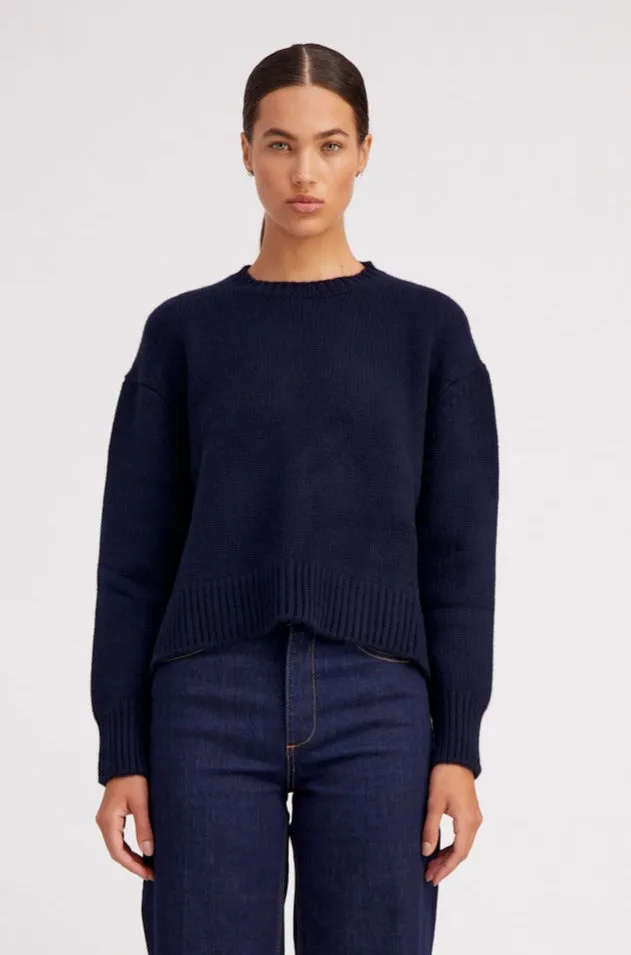 Navy Heavy Cashmere Sweater sold by SPRWMN