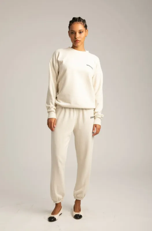 Vintage White Logo Sweatpants sold by SPRWMN