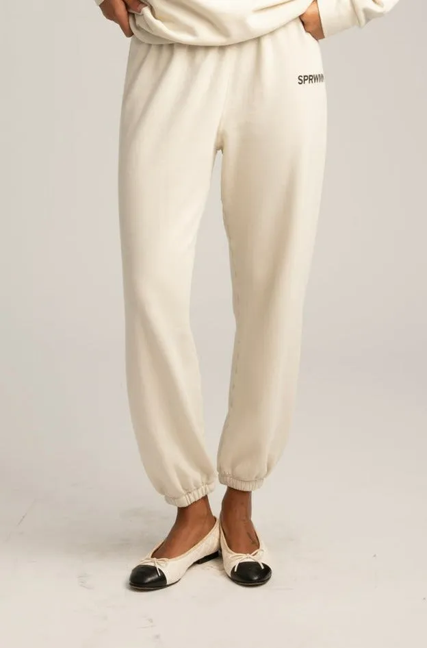 Vintage White Logo Sweatpants sold by SPRWMN product image thumbnail 3