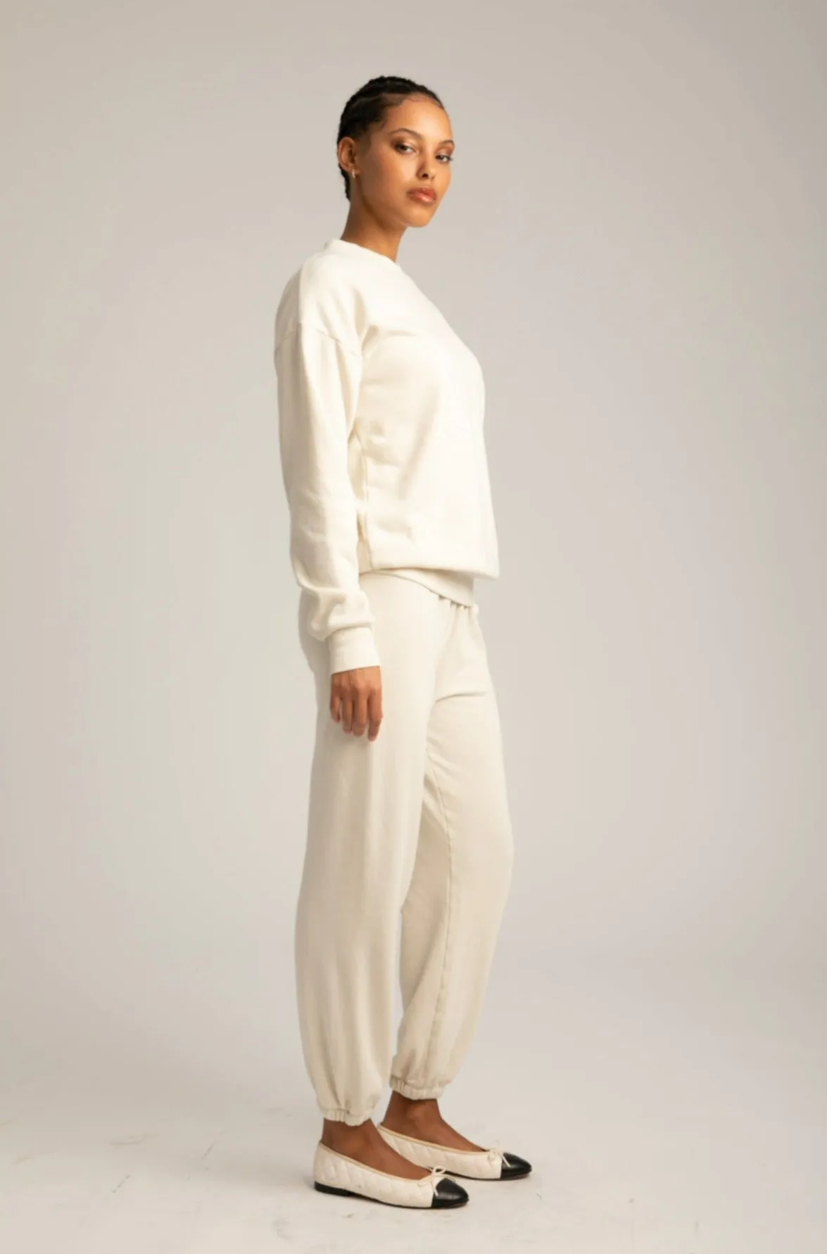 Vintage White Logo Sweatpants sold by SPRWMN product image thumbnail 4