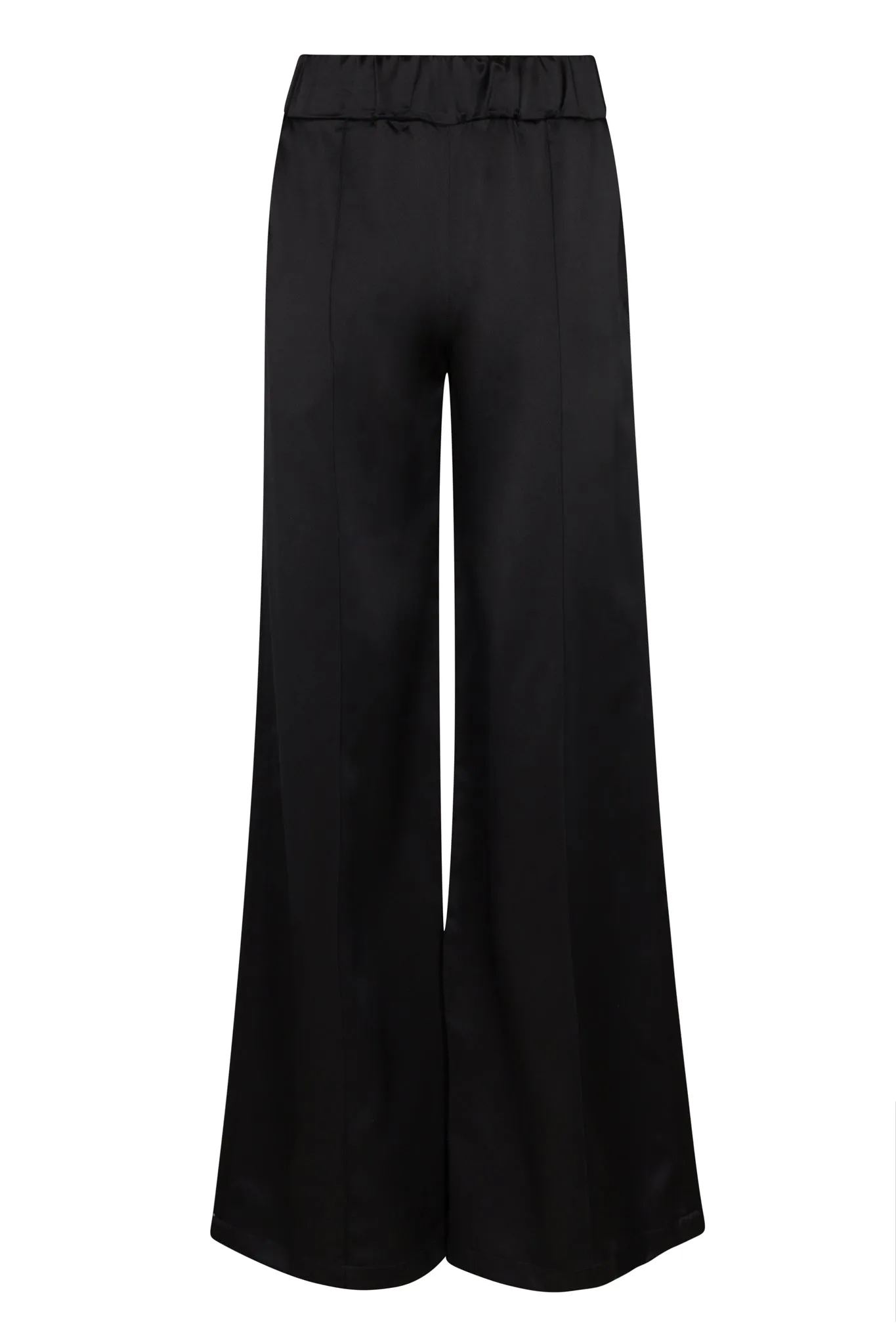 Black Silk Wide Leg Pintuck Pants sold by SPRWMN product image thumbnail 2