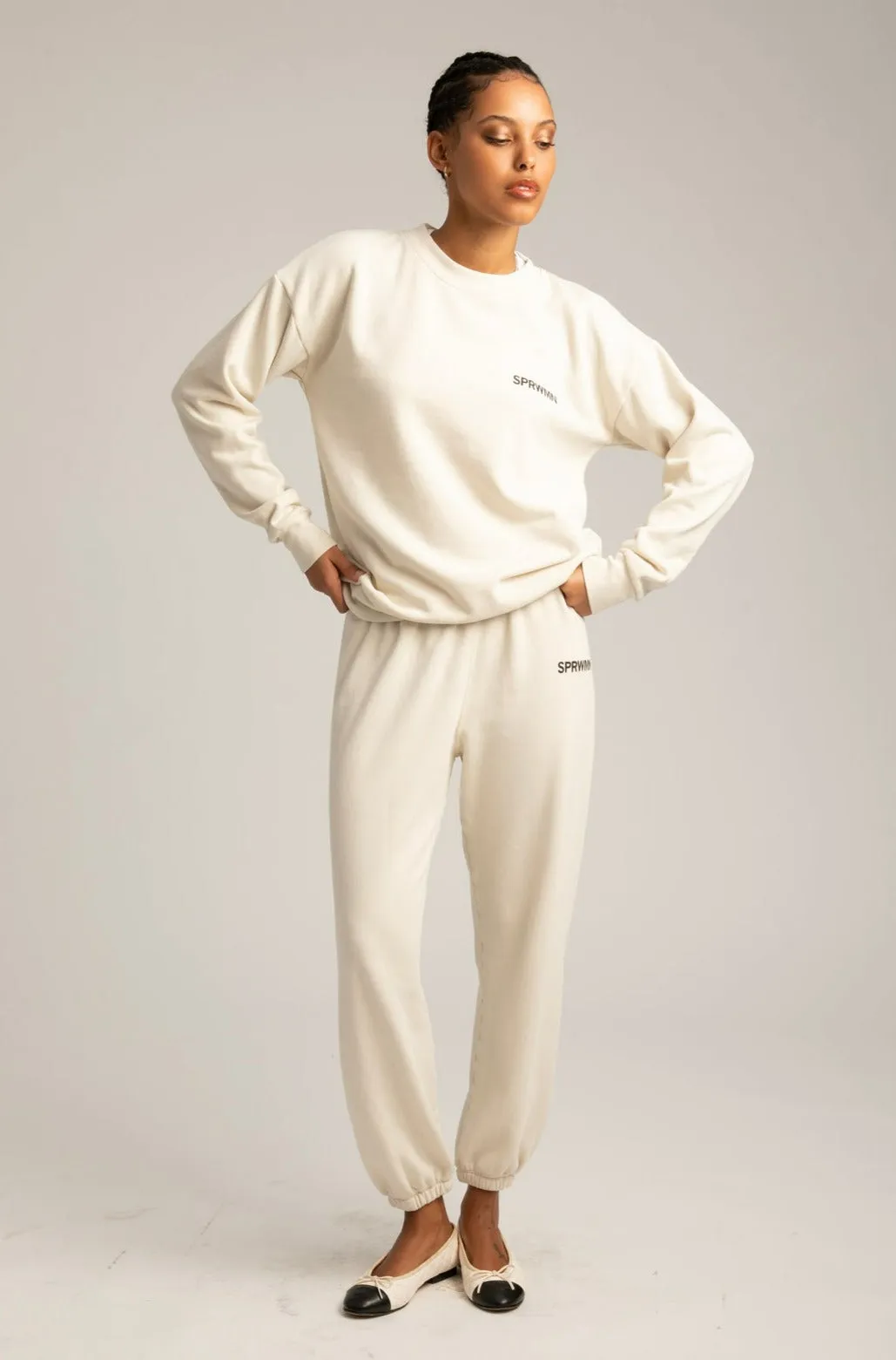 Vintage White Logo Sweatshirt sold by SPRWMN product image thumbnail 3