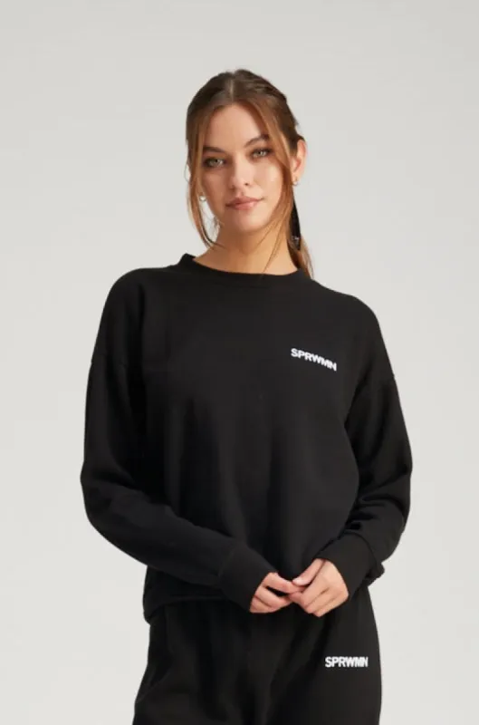 Black Logo Sweatshirt sold by SPRWMN
