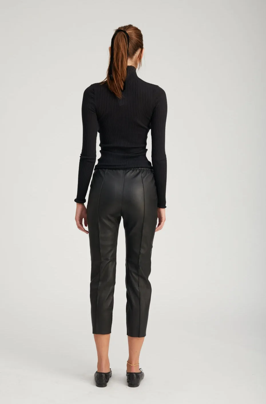 Black Leather Joggers sold by SPRWMN product image thumbnail 5