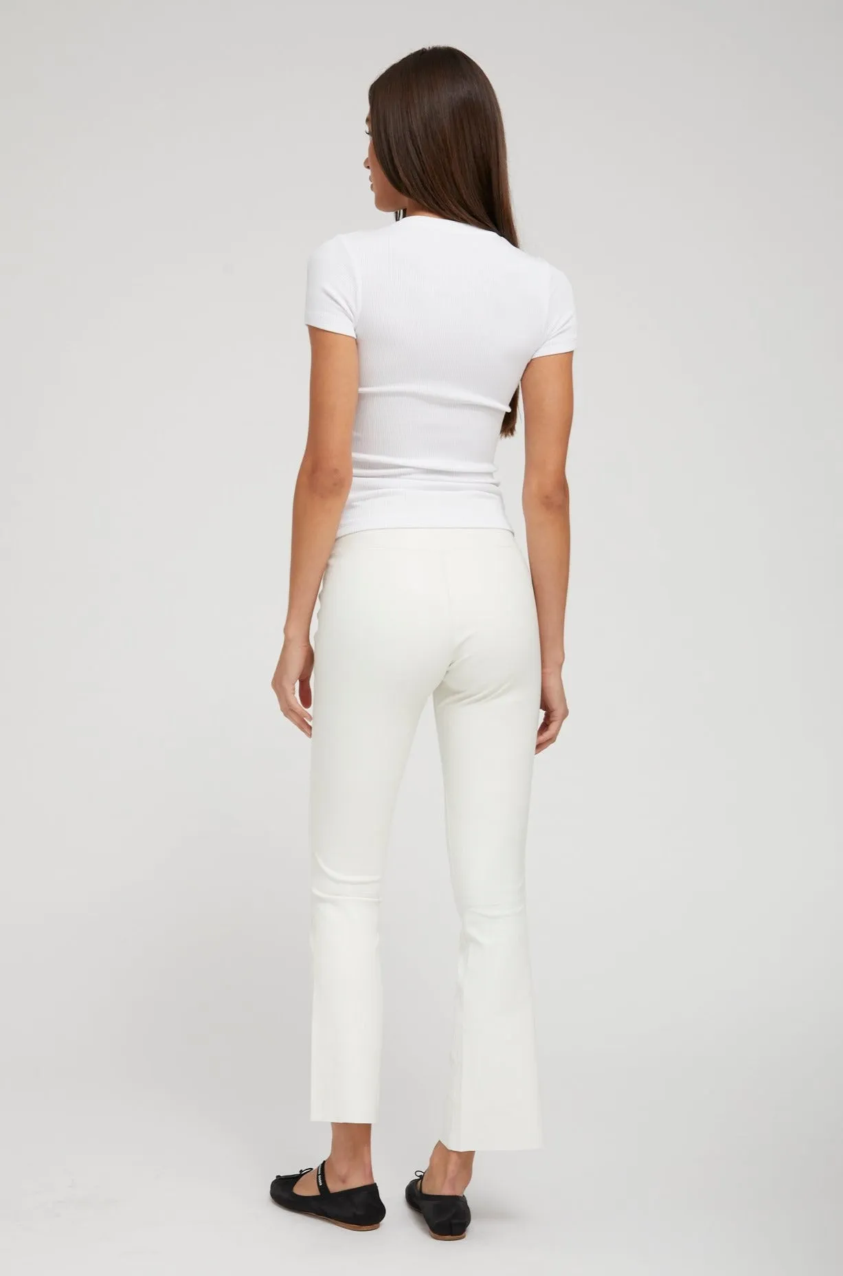 White Leather Ankle Flare sold by SPRWMN product image thumbnail 5