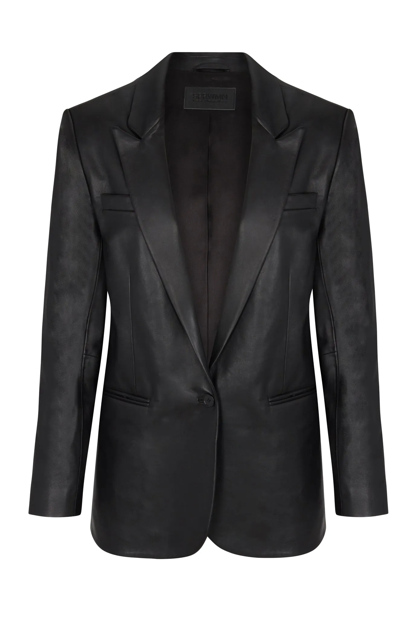 Black Leather Blazer sold by SPRWMN product image thumbnail 2