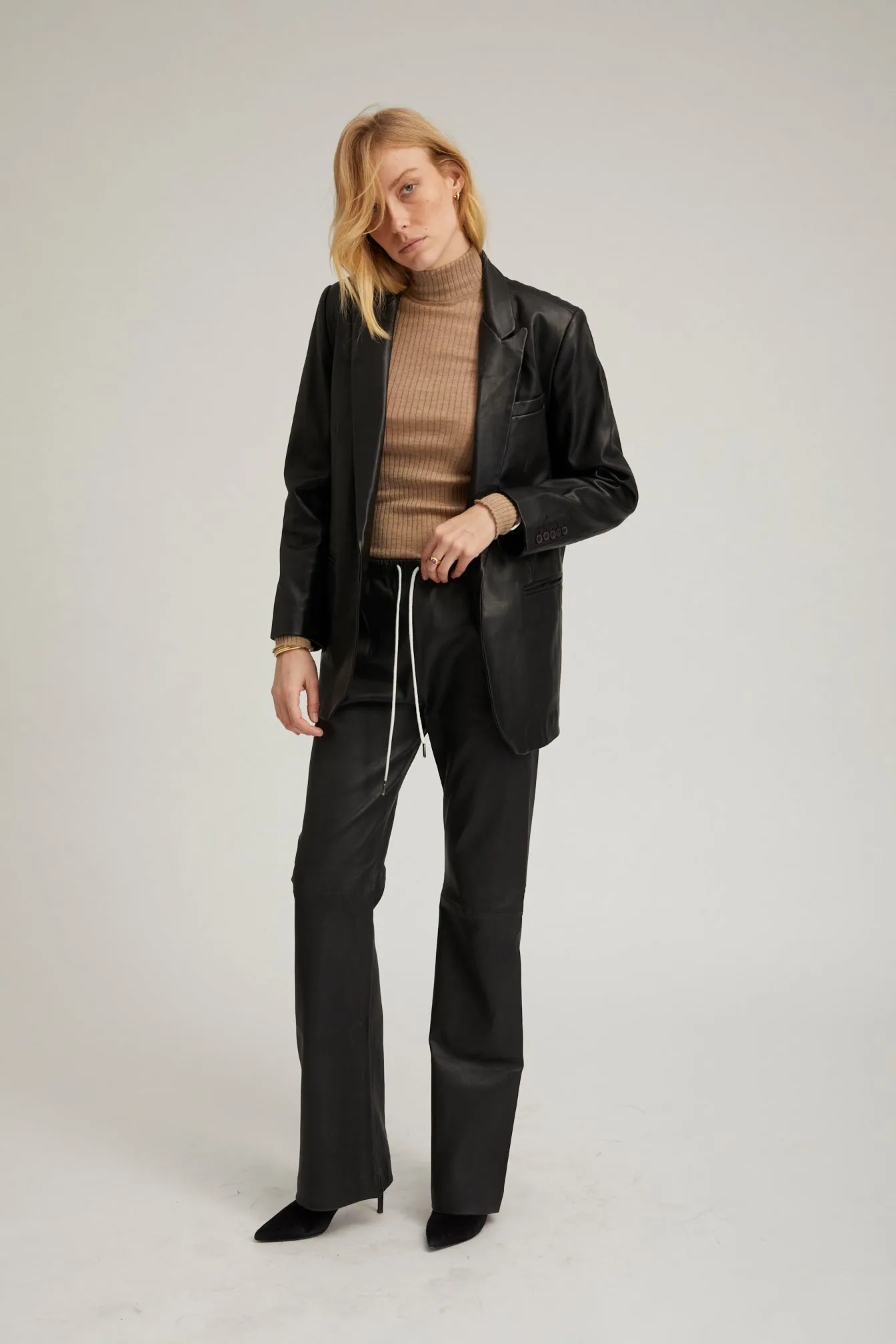 Black Leather Blazer sold by SPRWMN product image thumbnail 4
